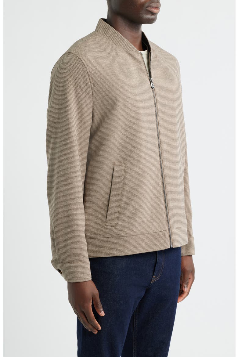 Pattern Zip Jacket, Alternate, color, BROWN