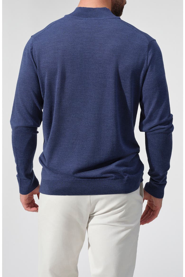 Featherweight Merino Mock Neck Sweater, Alternate, color, INDIGO