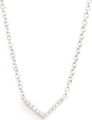 EF Collection Mini Chevron Diamond Pendant Necklace