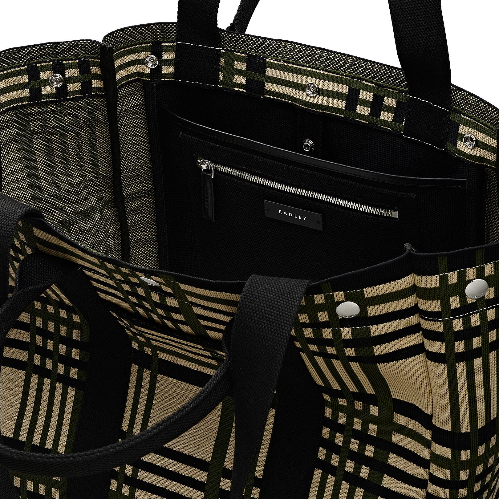 Radley Hadleigh Place - Check Large Open Top Tote Bag, Alternate, color, Porcini