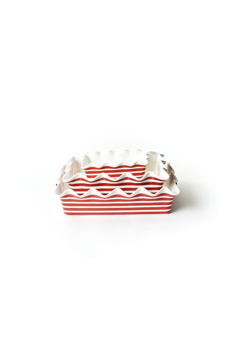 Red Stripe Baking Dish 3 Piece Set, Main, color, Red