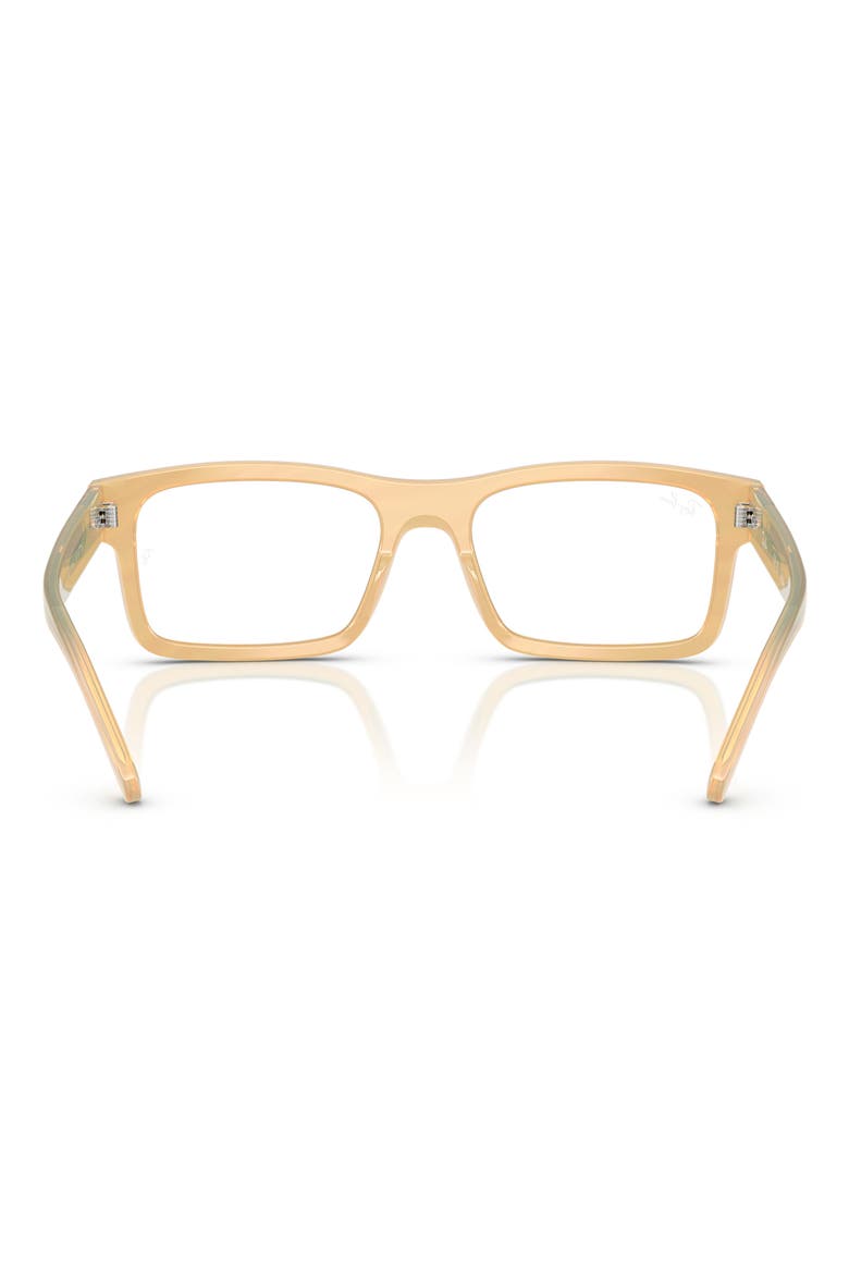 RX5435F 56mm Rectangle Optical Glasses, Alternate, color, BROWN