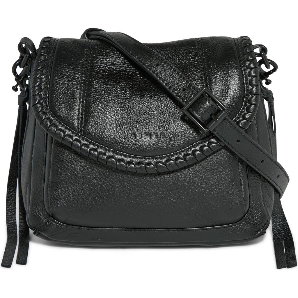 Aimee All For Love Leather Mini Crossbody Bag In Black