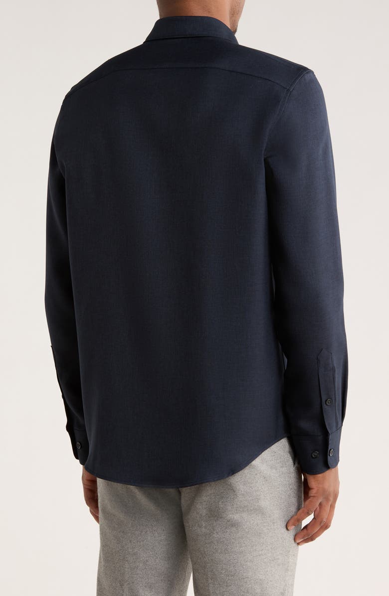 Perry Ellis Standard Fit Dress Shirt, Alternate, color, Dark Sapphire