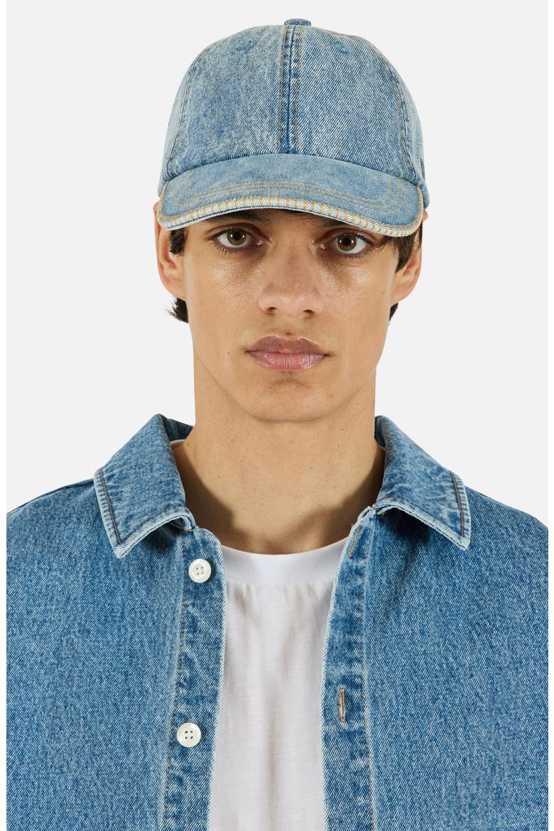 Denim Adjustable Baseball Cap, Alternate, color, MEDIUM WASH