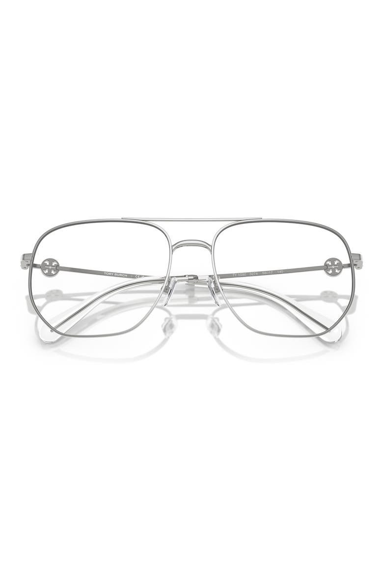 58mm Pilots Optical Glasses, Alternate, color, SILVER/ CLEAR