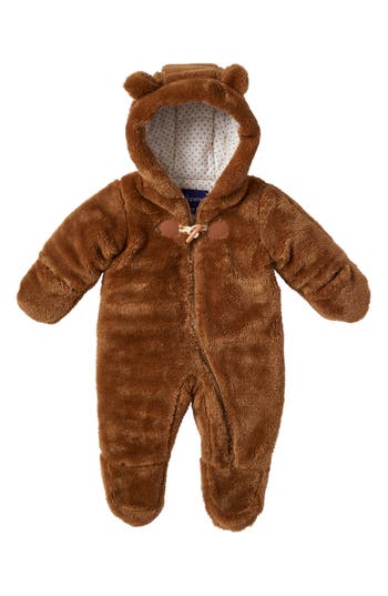 Wippette Plush Hooded Pram In Brown