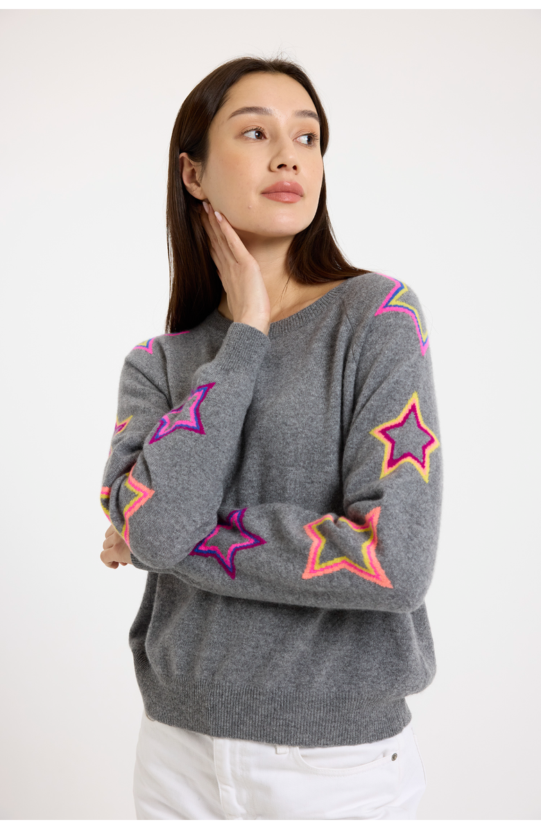 Brodie Pure Cashmere Long Sleeve 100% Cashmere Sweater, Main, color, Mid Grey