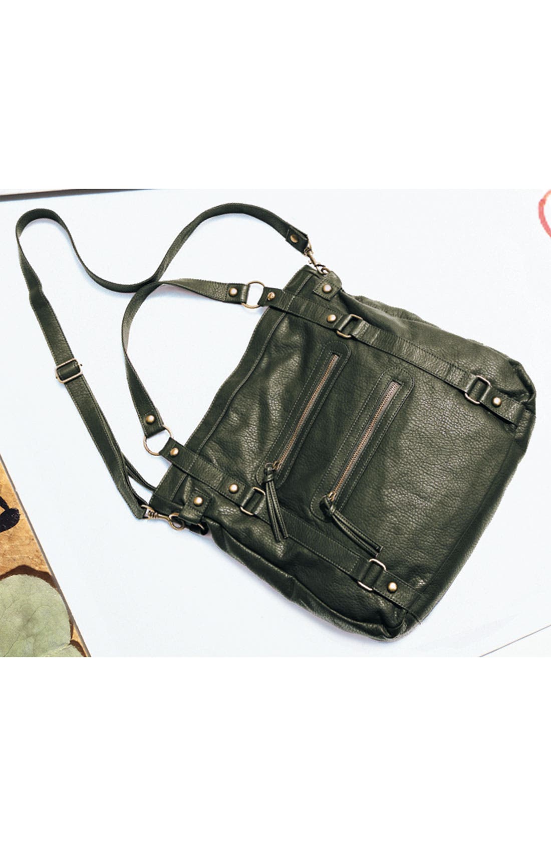 Double Zip Tote, Alternate, color, OLIVE
