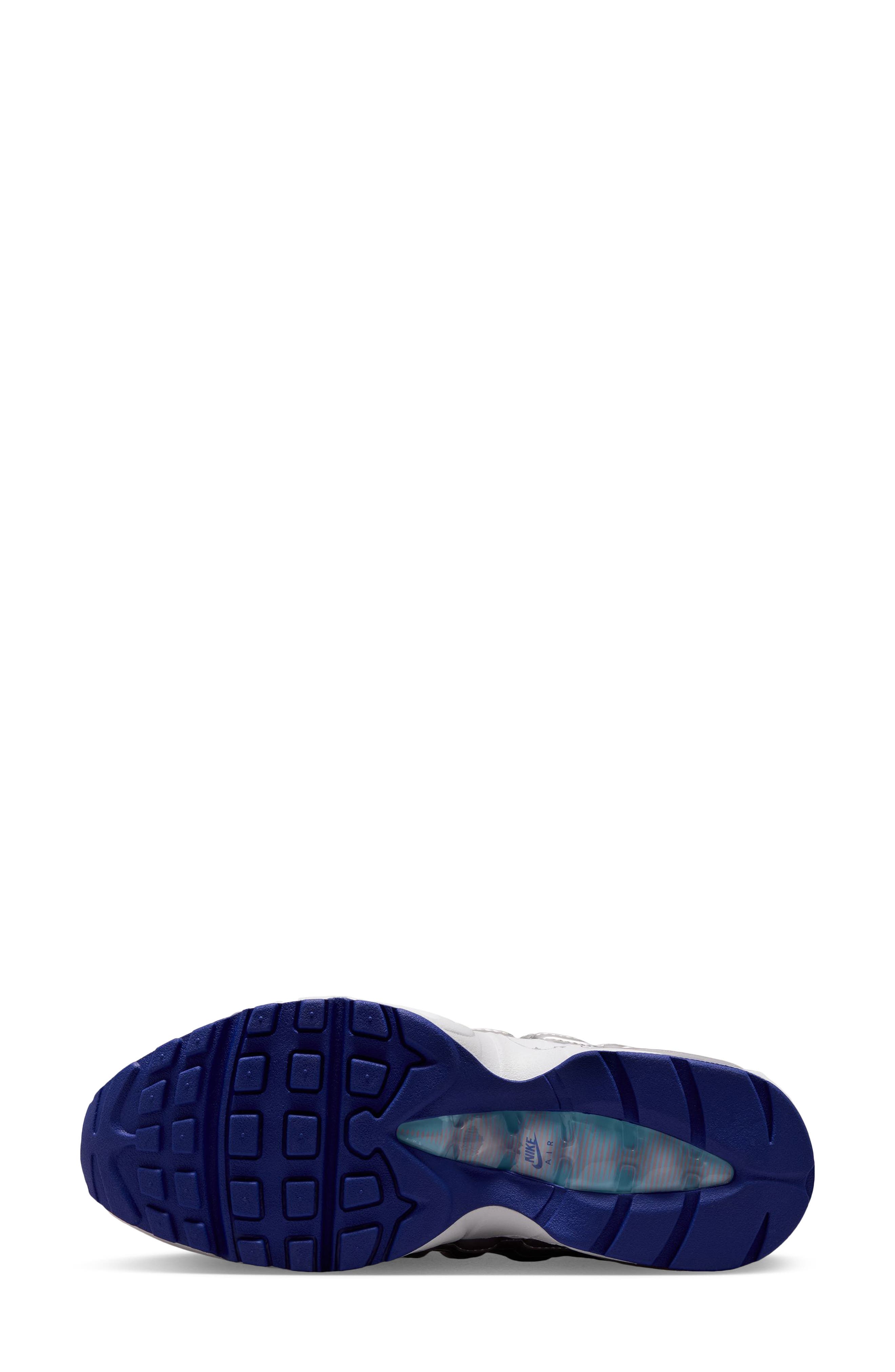 Air Max 95 Sneaker, Alternate, color, CHROME/ LAGOON-GRAPE