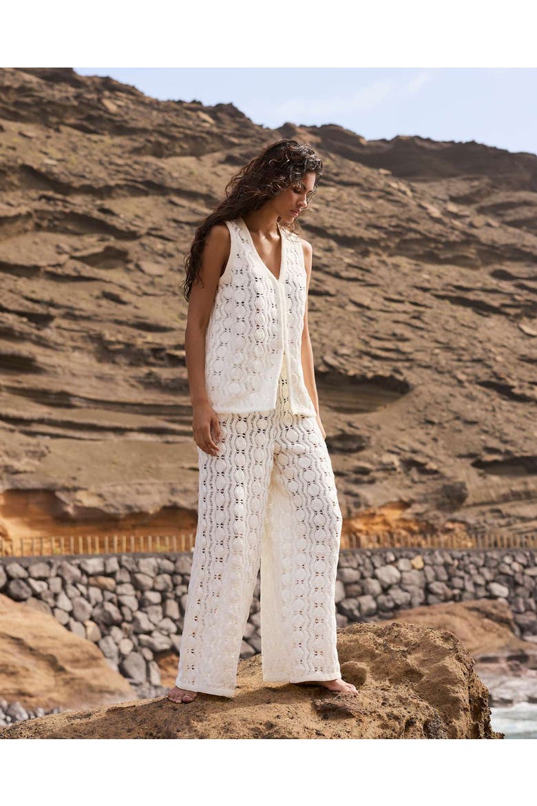 Crochet Sequin Trousers, Alternate, color, Neutral