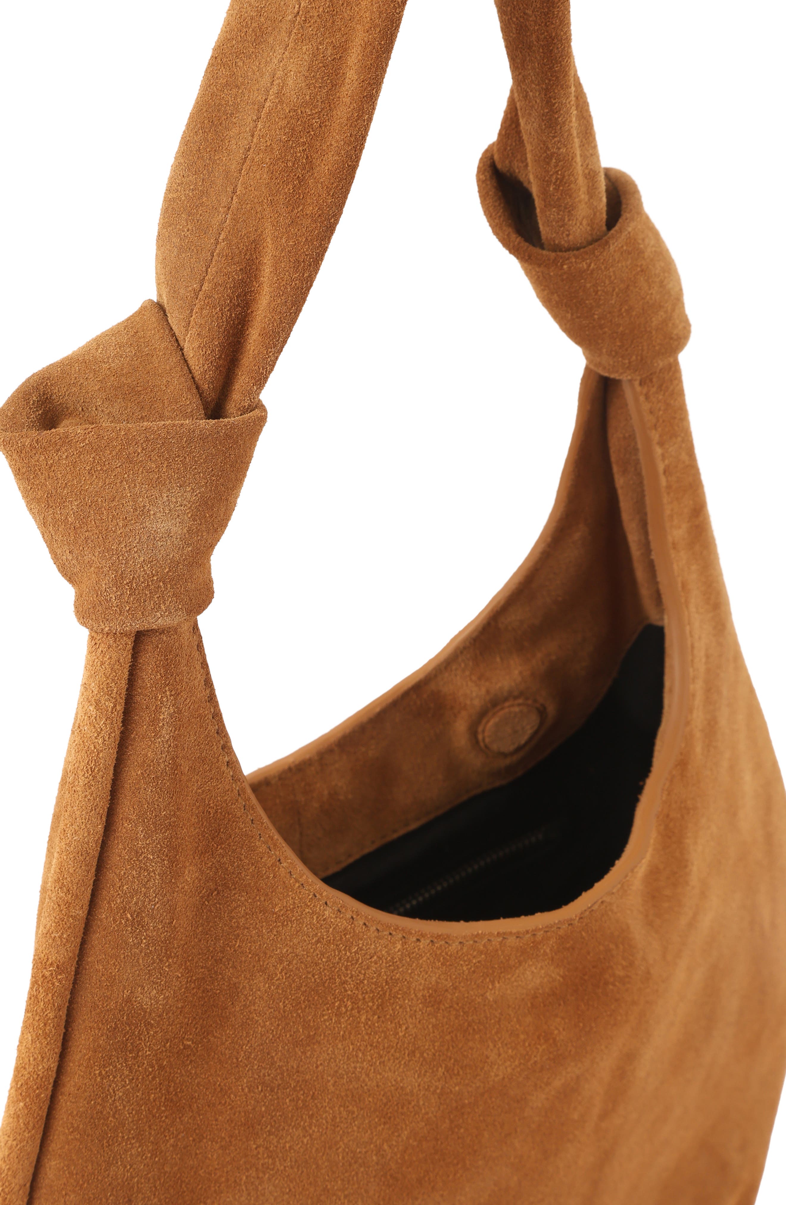 Ina Potli Medium Suede Hobo, Alternate, color, CARAMEL
