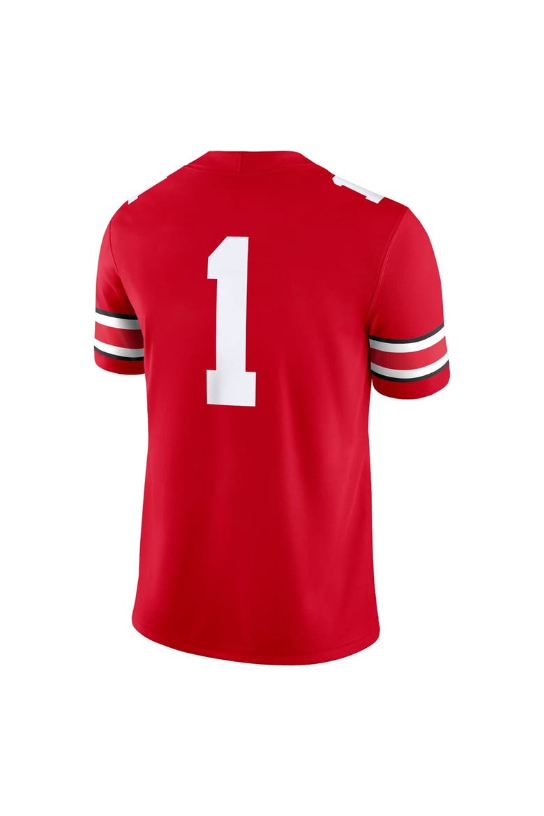 Men's Nike #1 Scarlet Ohio State Buckeyes Game Jersey, Alternate, color, Scarlet
