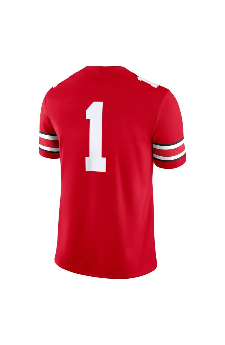 Nike Men's Nike #1 Scarlet Ohio State Buckeyes Game Jersey, Alternate, color, Scarlet