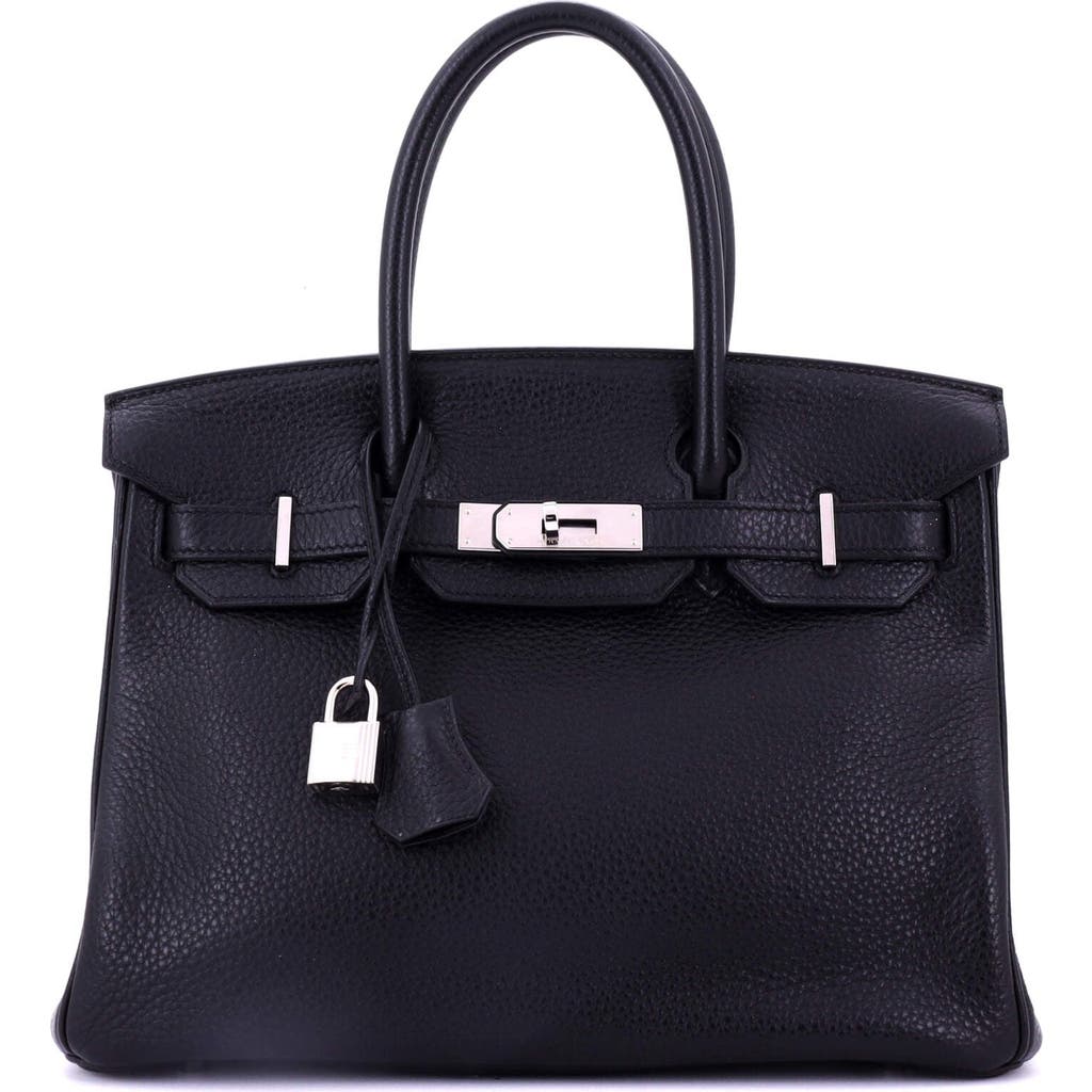 Pre-owned Hermes Hermes Birkin Handbag Black Togo With Palladium Hardware 30 In Black