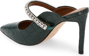 Duke Crystal Strap Pointed Toe Mule