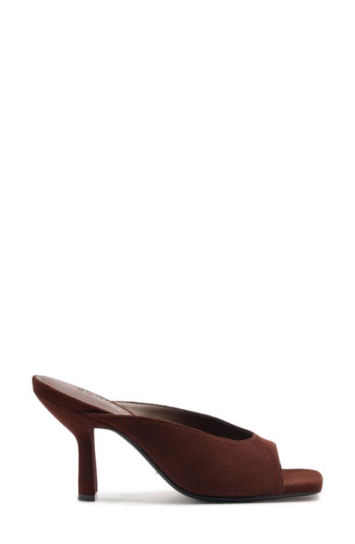 Schutz Finley Suede Mule Sandals In Brown