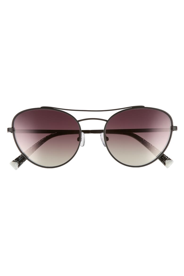 Yasmin 55mm Aviator Sunglasses, Alternate, color, BLACK/ BROWN/ GOLD GRADIENT