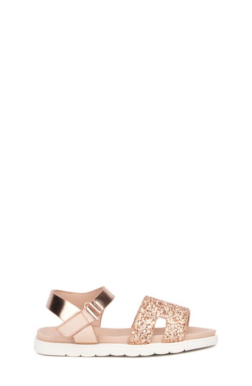 Olivia Miller Kids' Glitter Glow Sandal In Rose Gold