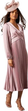 Coast Petite Pleat Skirt Midi Dress
