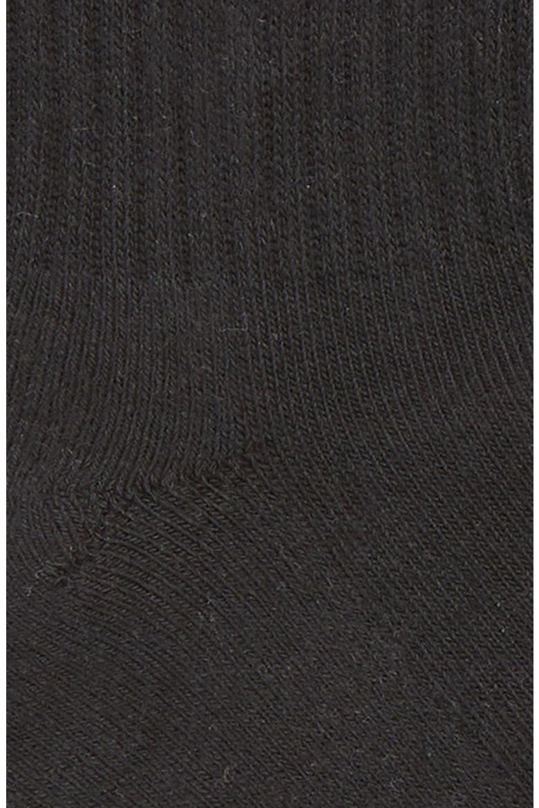 Ruffle Cotton Blend Quarter Socks, Alternate, color, BLACK