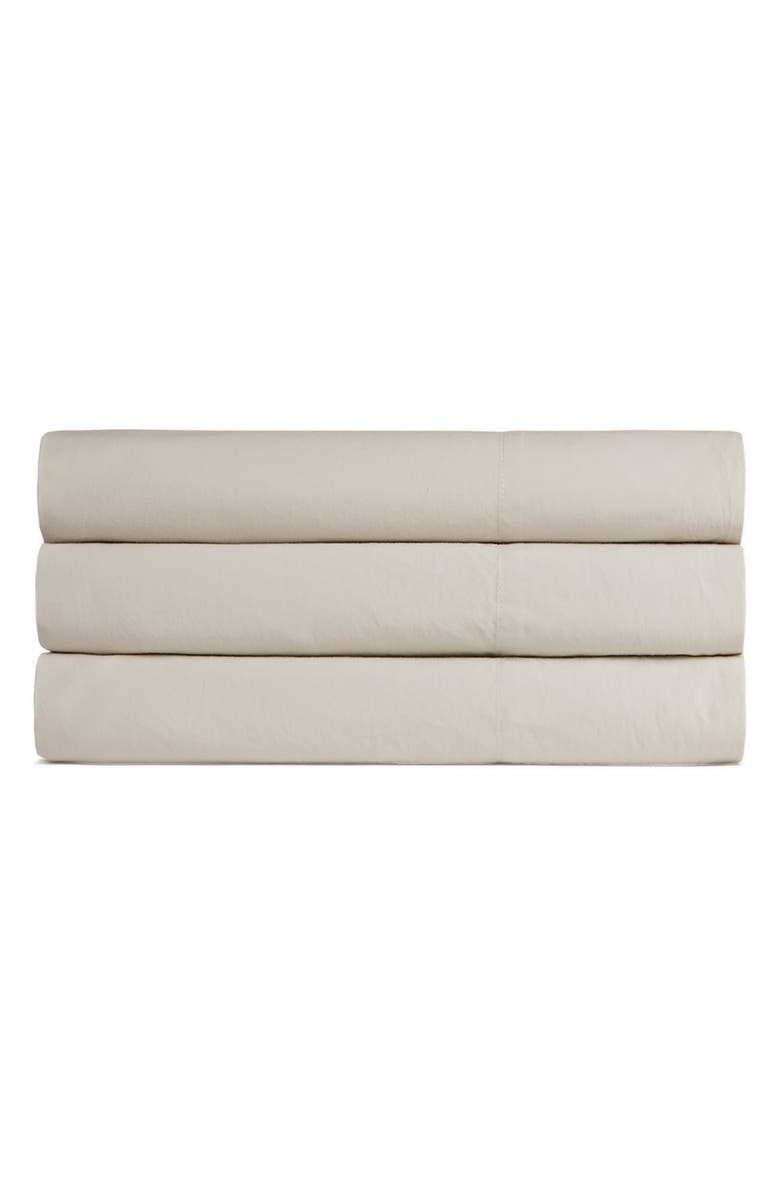 Parachute Egyptian Cotton Percale Top Sheet, Main, color, Sand