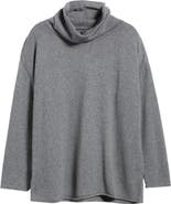 Eileen Fisher Turtleneck Organic Cotton & Recycled Cashmere Tunic Sweater