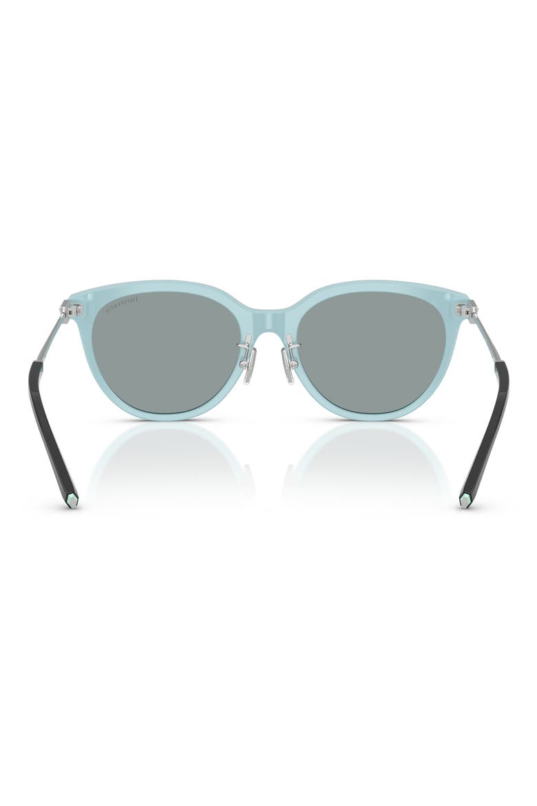 55mm Round Sunglasses, Alternate, color, BLACK ON TIFFANY BLUE / GREY