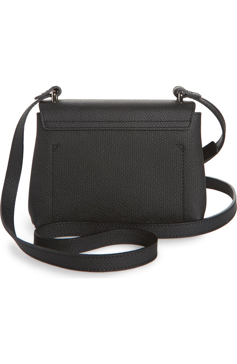 Longchamp Small Roseau Leather Crossbody Bag, Alternate, color, Black