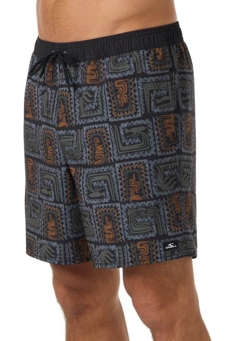 Hermosa Swim Trunks, Alternate, color, BLACK