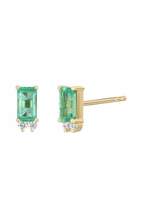 Bony Levy El Mar Emerald & Diamond Stud Earrings