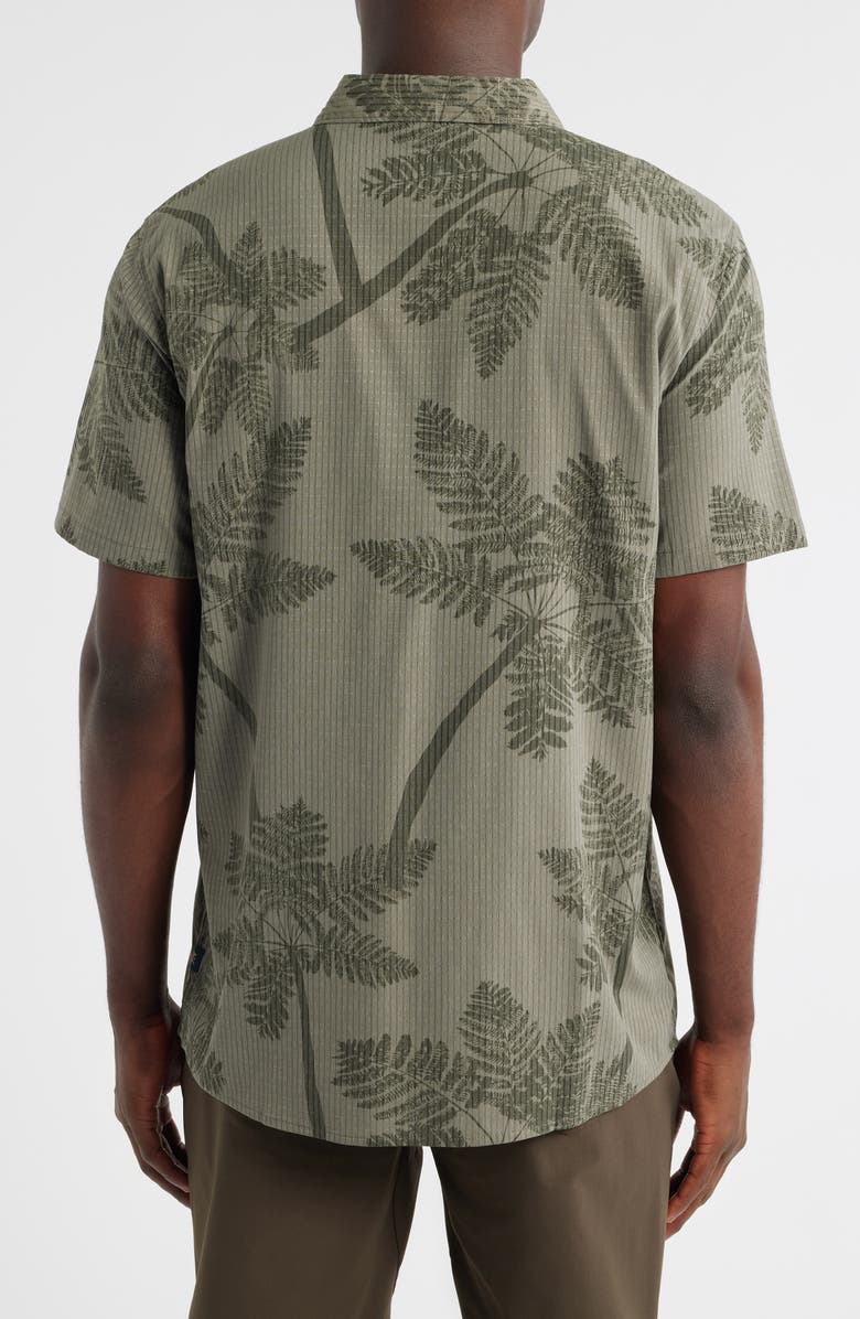 Roark Bless Up Short Sleeve Button-Up Shirt, Alternate, color, Light Army