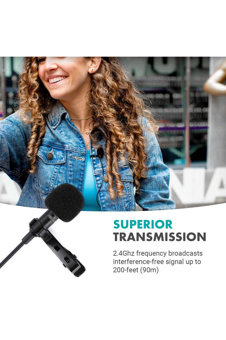 Wireless USB-C Microphone System for Android and iPhone 15 and Up, Alternate, color, Black