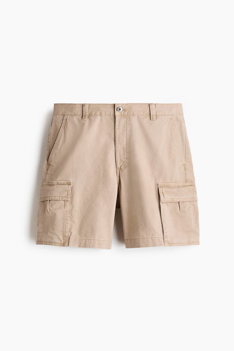 Relaxed Fit Cargo Shorts, Main, color, Beige