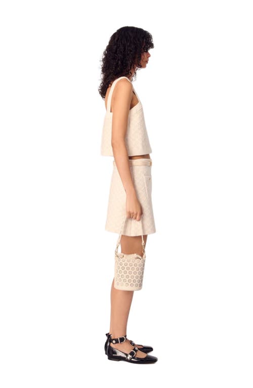 MAJE MAJE TWEED-EFFECT KNITTED SKIRT
