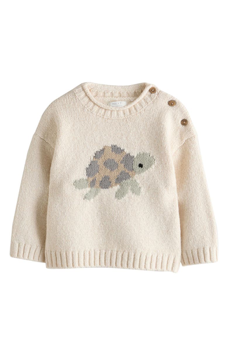 NEXT Kids' Turtle Sweater, Main, color, Cream