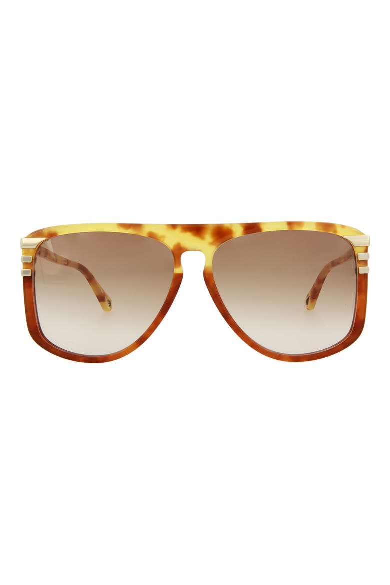 Fashion 62mm Oversize Aviator Sunglasses, Main, color, HAVANA HAVANA BROWN