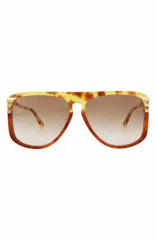 Fashion 62mm Oversize Aviator Sunglasses