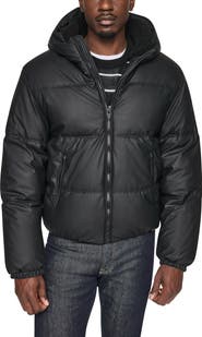 DKNY Water Resistant Hooded Puffer Jacket