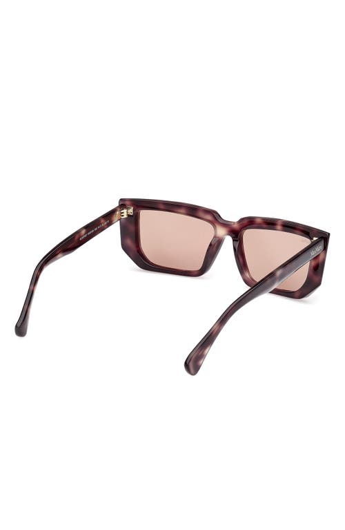 Max Mara 54mm Rectangular Sunglasses In Brown