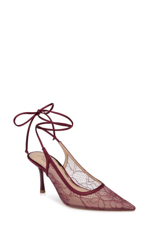 Bari Ankle Wrap Mesh Pump