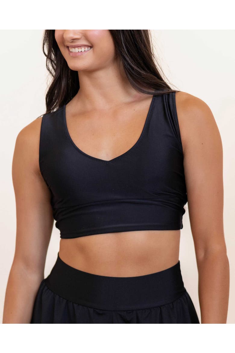 Twist Swim Crop, Main, color, Black