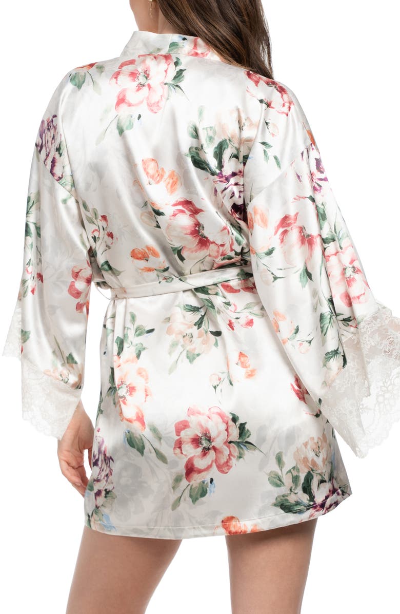In Bloom by Jonquil Tatiana Floral Satin Wrap, Alternate, color, Stone
