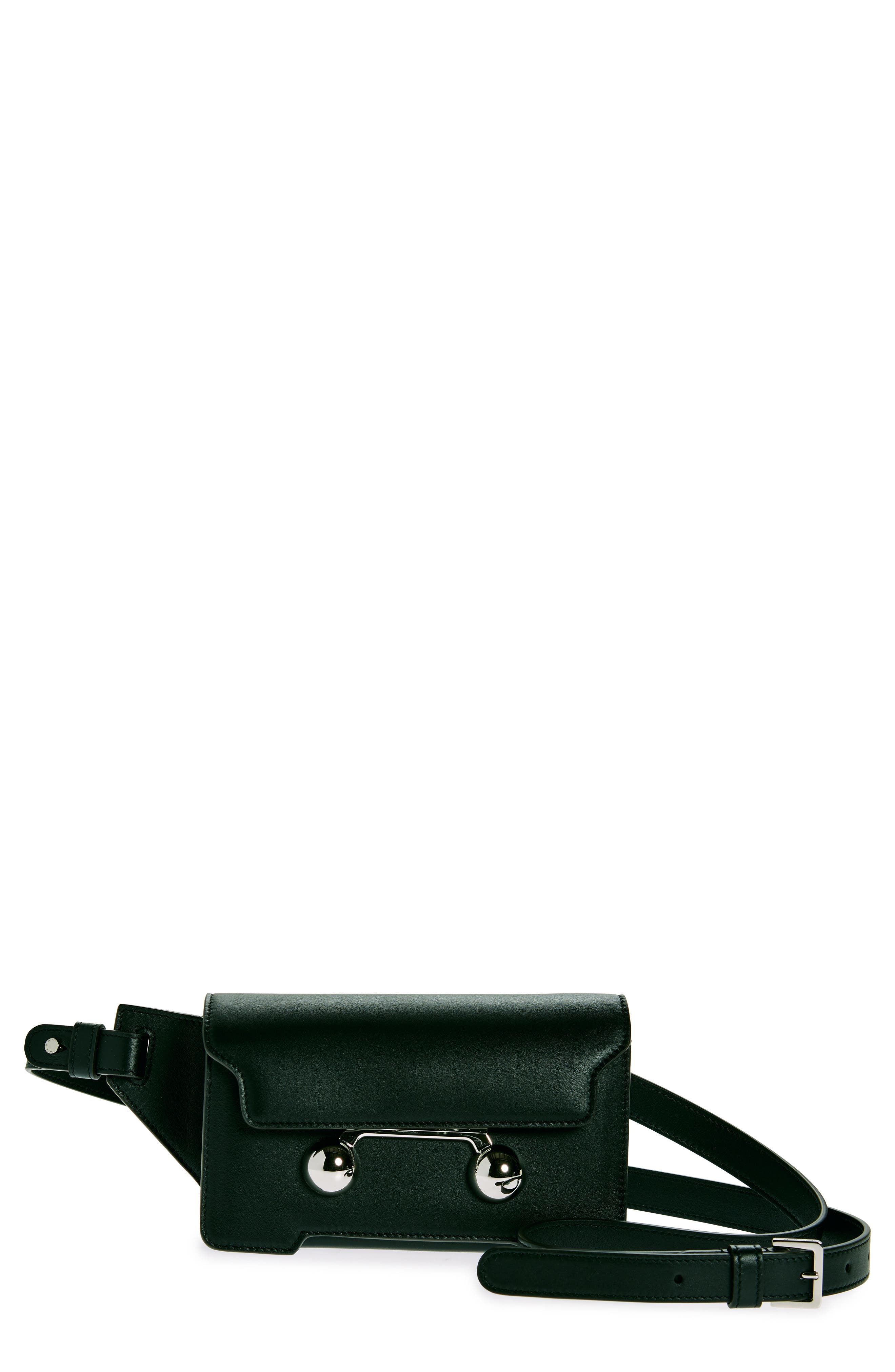 Marni Trunkaroo Leather Crossbody Bag, Main, color, 