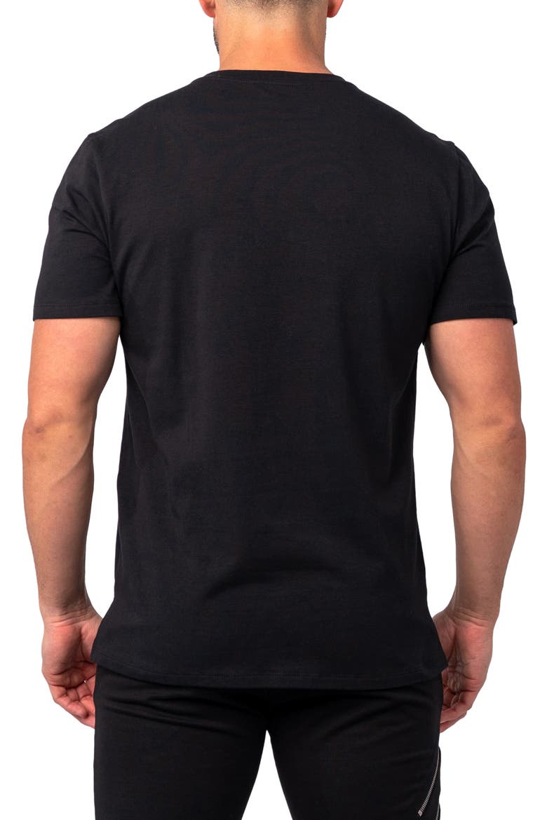 Embellished Lion Outline T-Shirt, Alternate, color, BLACK