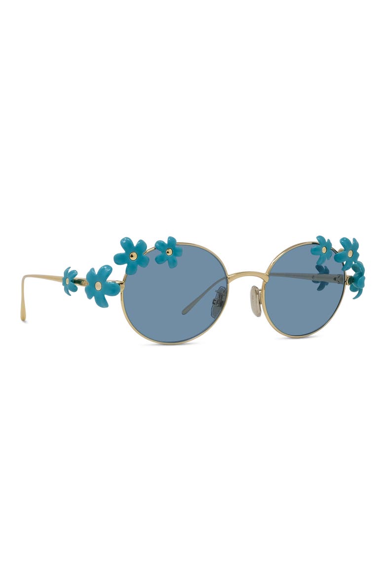 Signature Oval Sunglasses, Alternate, color, SHINY ENDURA GOLD / BLUE