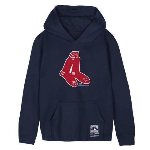 Youth Mitchell & Ness Navy Boston Red Sox Retro Logo Hoodie
