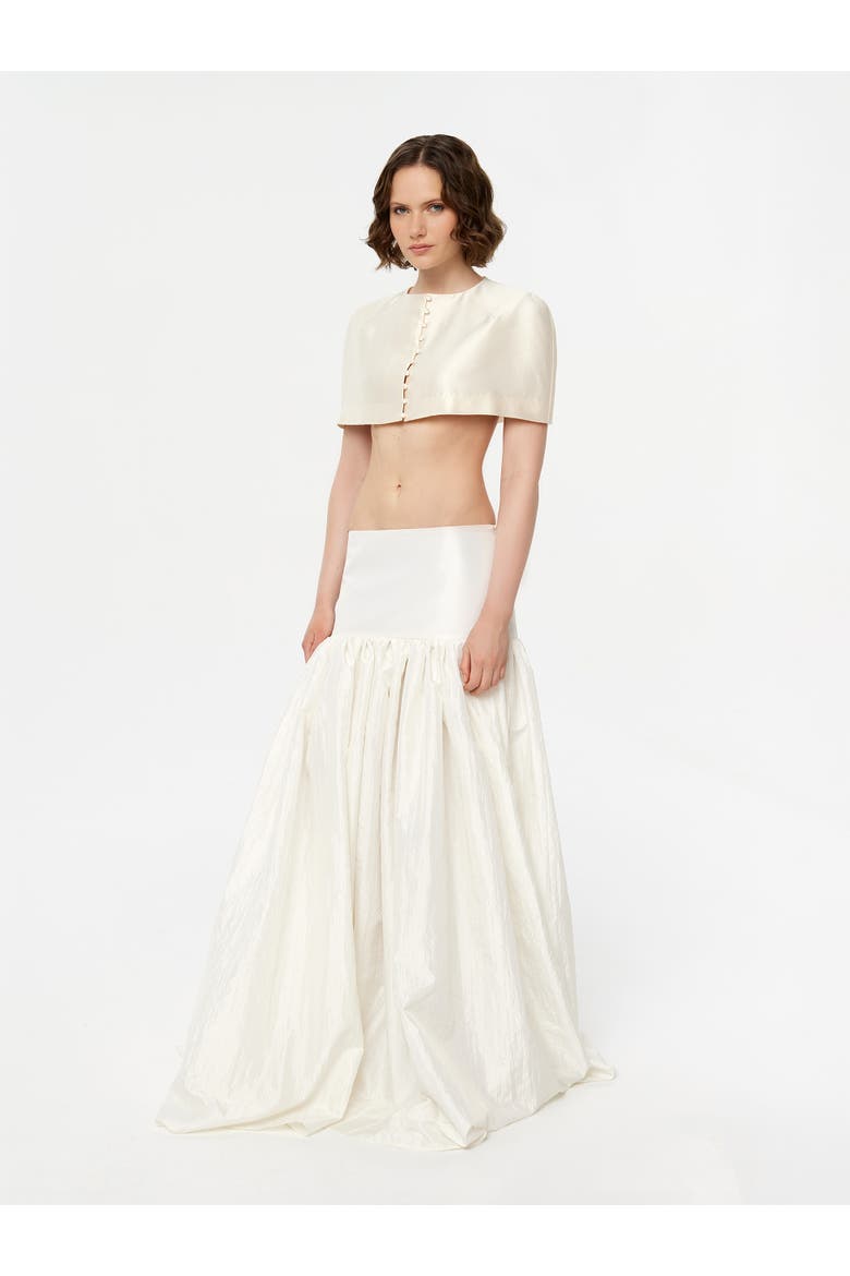 Maxi Bridal Taffeta Skirt, Alternate, color, Ivory
