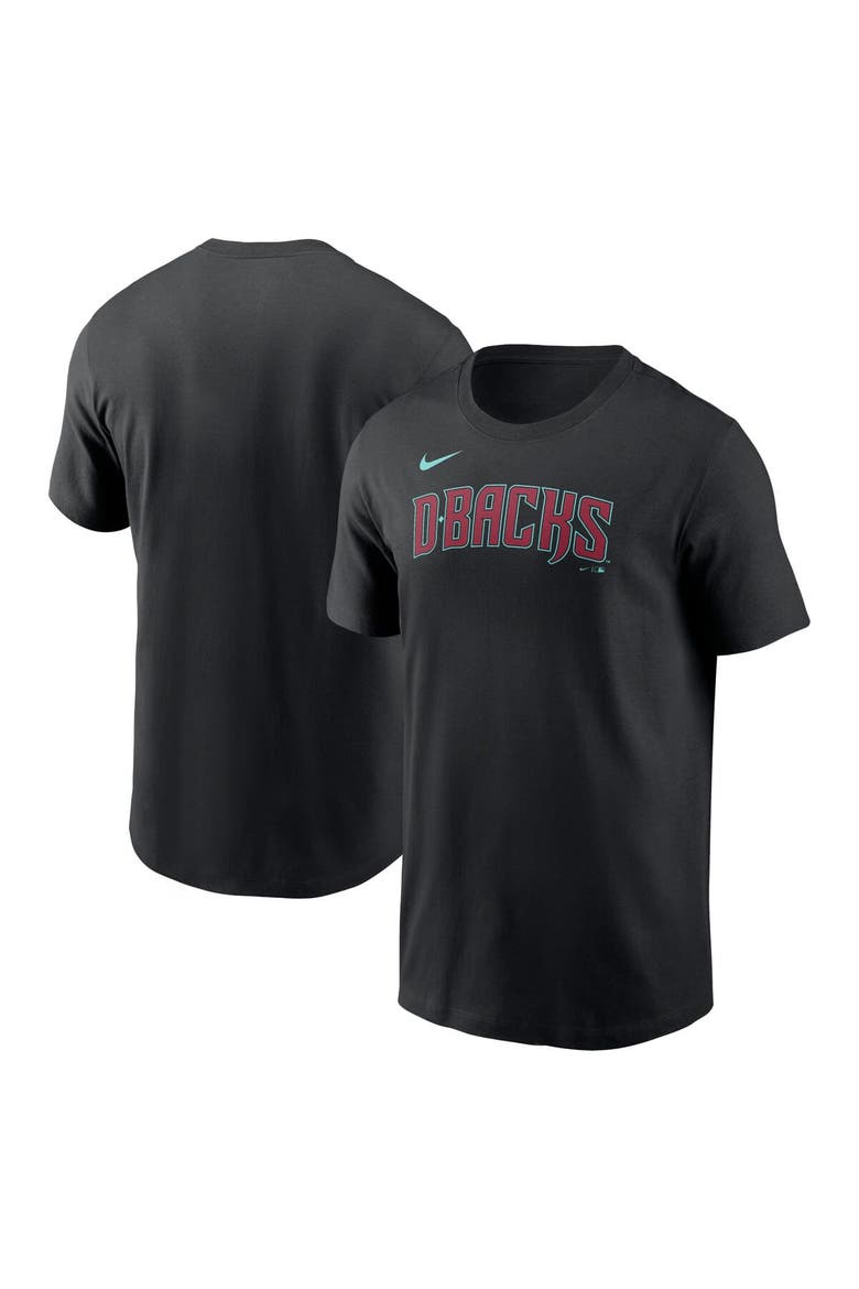 Men's Nike  Black Arizona Diamondbacks Wordmark T-Shirt, Main, color, Black