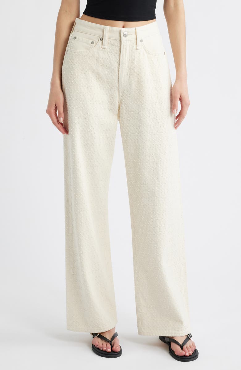 rag & bone Logan Textured Mid Rise Wide Leg Jeans, Main, color, 